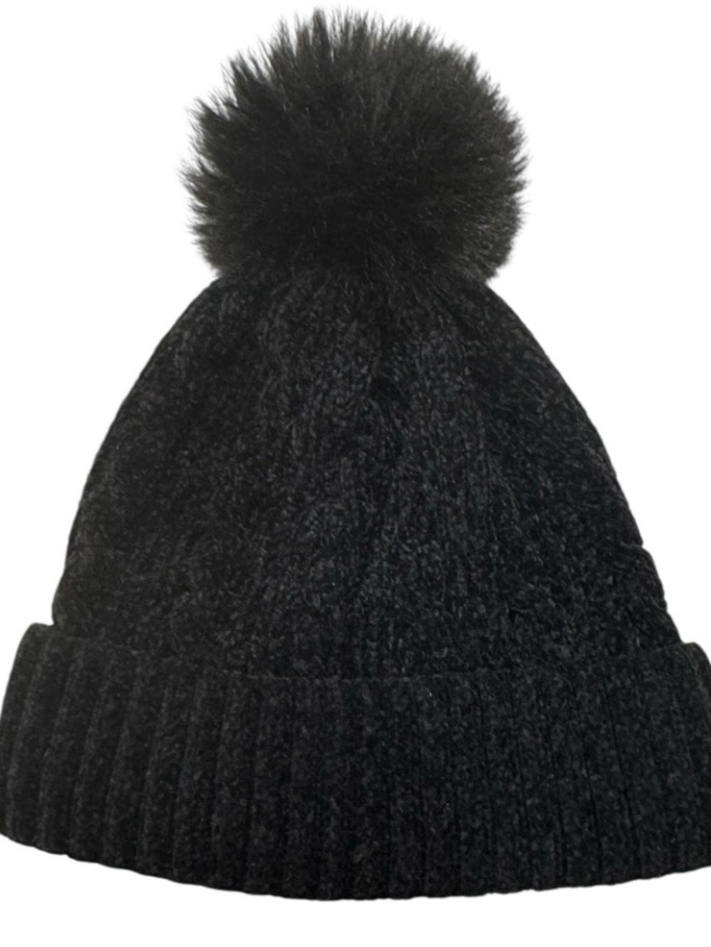 NWOT Black Cable Knit Pom Pom
Hat Kids